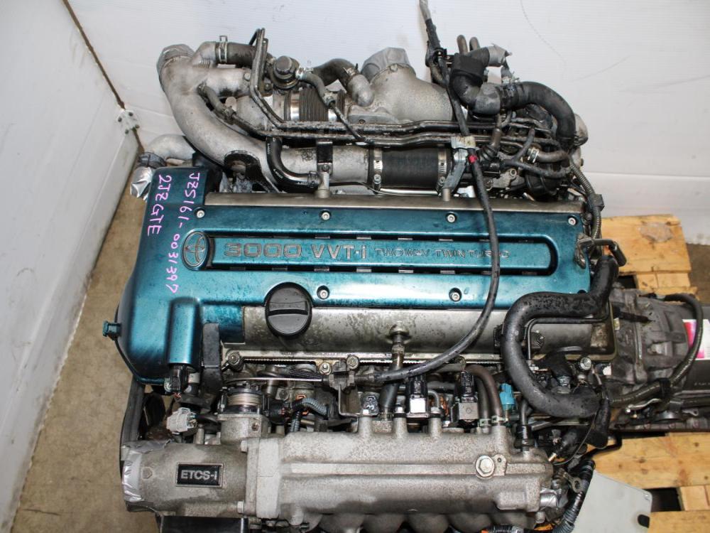 TOYOTA SUPRA ARISTO 2JZ GTE TWIN TURBO 3.0 ENGINE DOHC VVTI WITH WIRING HARNESS ECU: Image 2