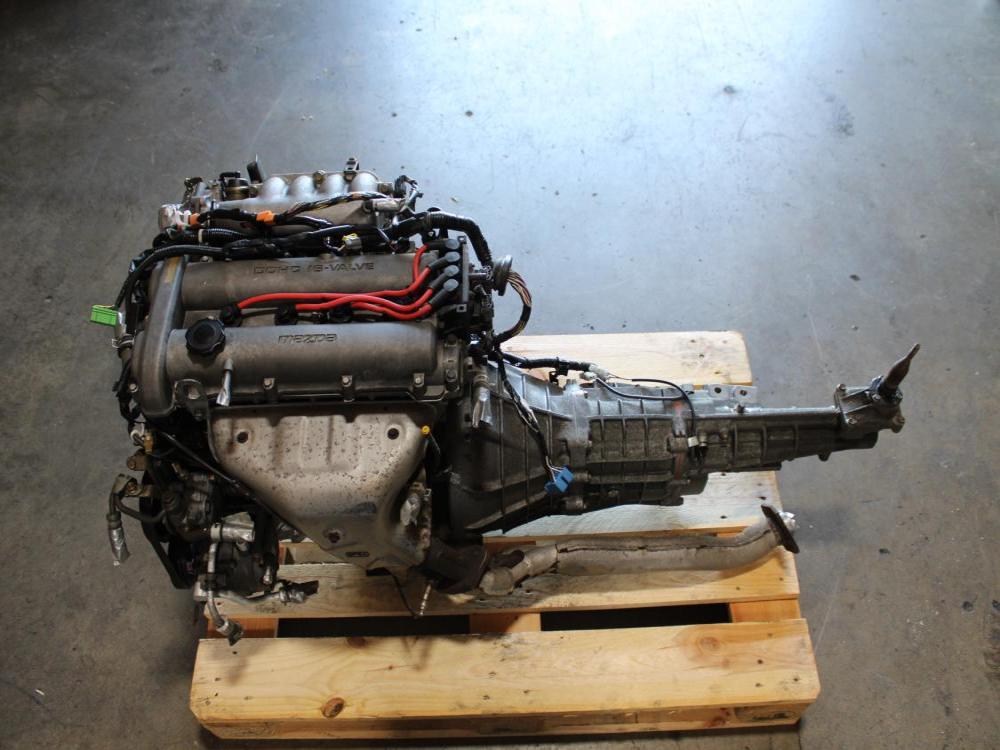 1998-2000 JDM MAZDA MIATA MX5 1.8L ENGINE DOHC BP WITH 6 SPEED MANUAL TRANSMISSION ECU HARNESS: Image 2