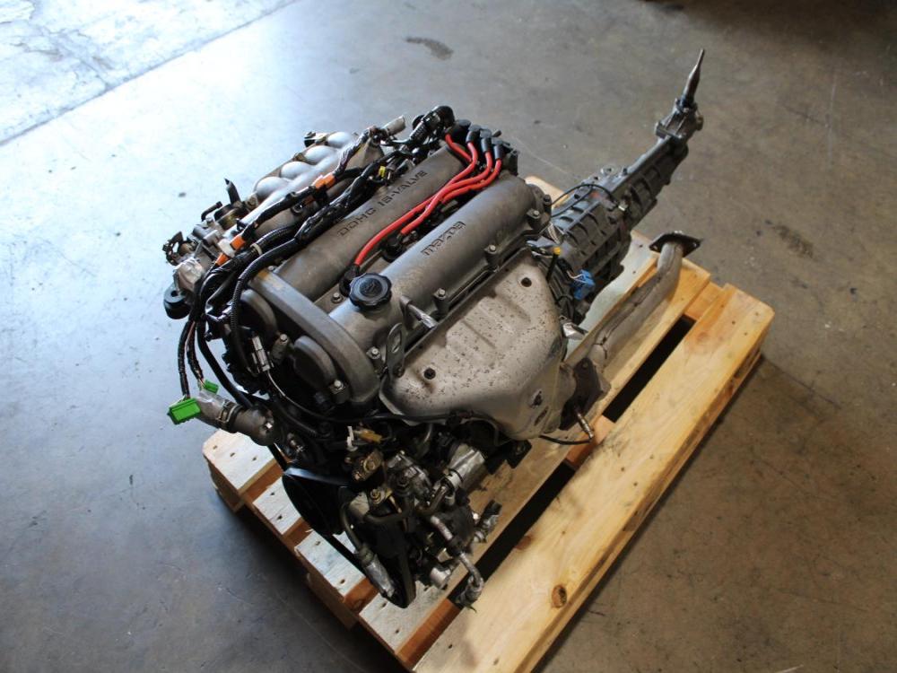 1998-2000 JDM MAZDA MIATA MX5 1.8L ENGINE DOHC BP WITH 6 SPEED MANUAL TRANSMISSION ECU HARNESS: Image 5